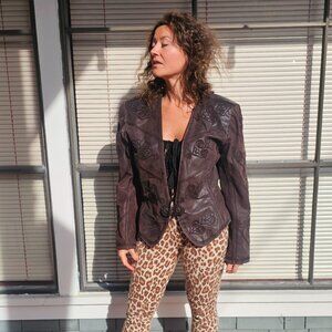 Double D Ranchwear “Quick and the Dead” genuine leather jacket.